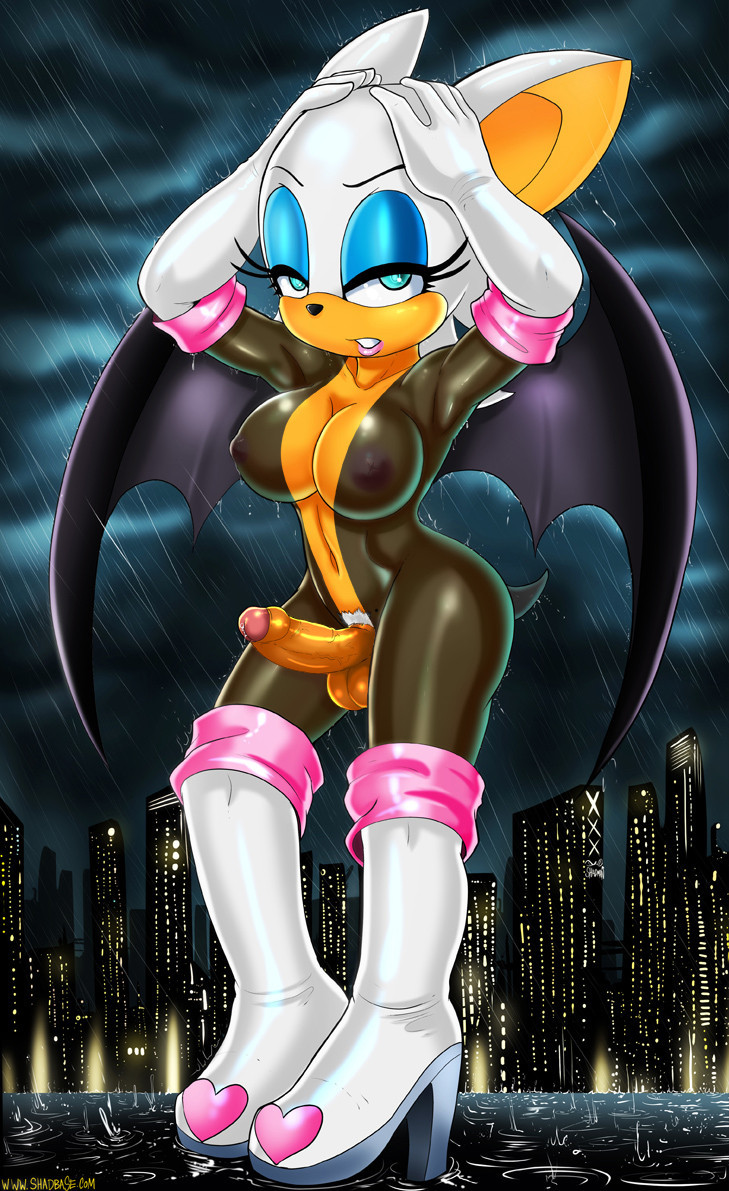 therealshadman:  Rouge the Bat in Latex, part of a Sonic set I did on Shadbase a
