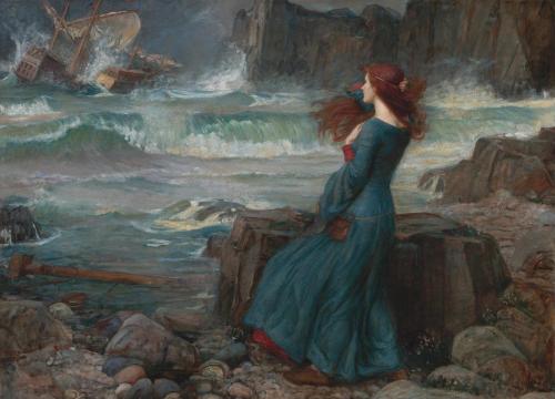 Miranda - The Tempest (1916), John William Waterhouse, [1999 x 1439]