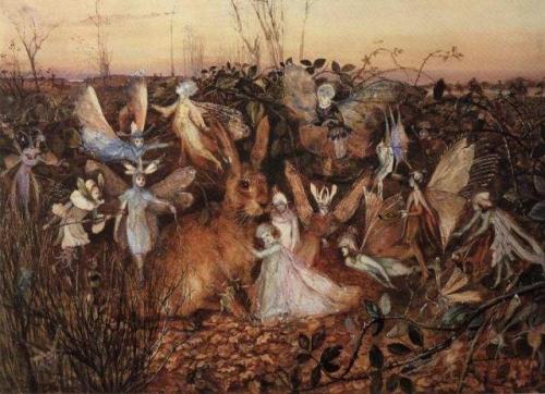 faerielore:a rabbit among the fairies - john anster fitzgerald