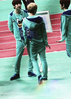 yungkooks:  nagisa and luhan’s penguin impersonations 
