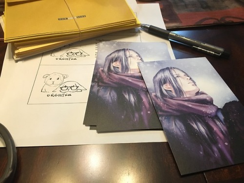 Patreon goodies! Postcards for December 2018, featuring @iruutciv’s gorgeous Birthday Vitya, getting