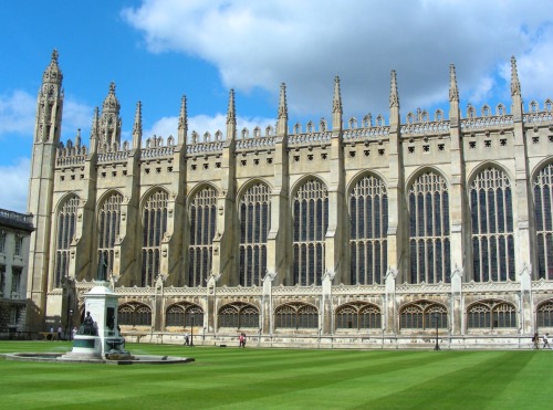 Exterior of King’s College Chapel from Quadrangle, Cambridge University, 2010.