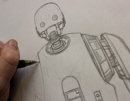 Ugh, droids are hard to draw. All straight lines and ellipses unlike fabulously asymmetrical mushy h