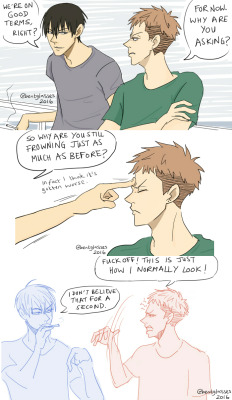 bentglasses:  This was taking too long so I rushed it so I can finally post the damn thing lol. Please do not take this mini comic seriously– It was just an excuse to draw He Tian loosing his cool around Mo Guan Shan for once and this is what I came