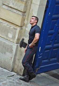 highwaytothebears:  cumslutnyc:  Holy shit, arrest me, already. Like, share, follow @ www.cumslutnyc.tumblr.com  They are not policemen !!! They are french firemen in Paris ! … We love them !