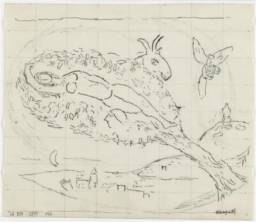 artist-chagall: Song of Songs II, 1957, Marc ChagallMedium: indianink,paper