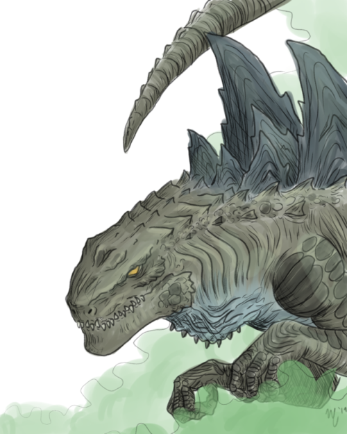 zetroczilla:sorry this is really late, I had a busy past few daysday 9 of kaiju monster march, Zilla