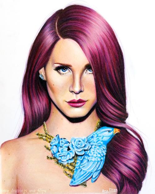 Finished Lana del Rey  #lanadelrey #drawing #arts_help #artstagram #arthelp #artshare #artsharing #a