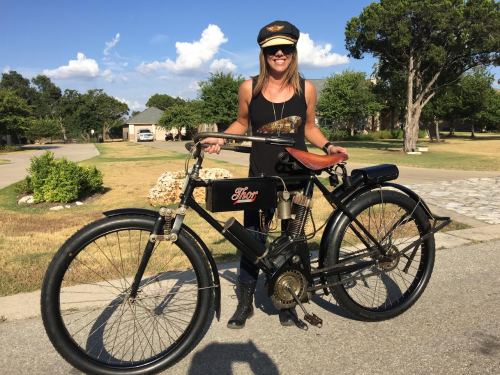 This 1908 Thor Model 7 motorcycle is one of only two in the world, and Krystal Hess got to take it f