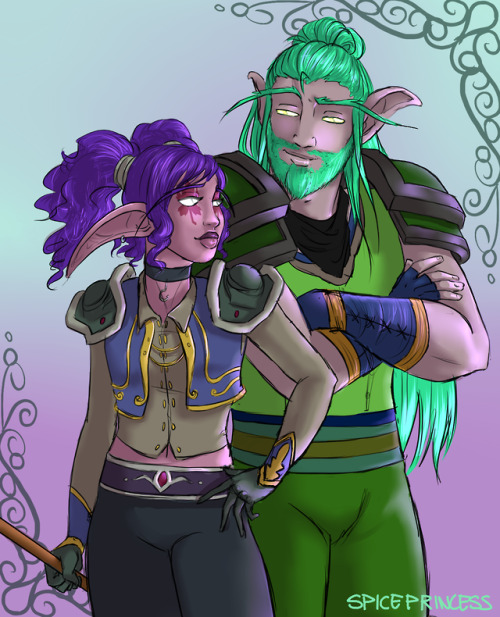 Some more WoW oc doodles ^_^A random thing of Nealani and Lenadis, and my newest character (part of 