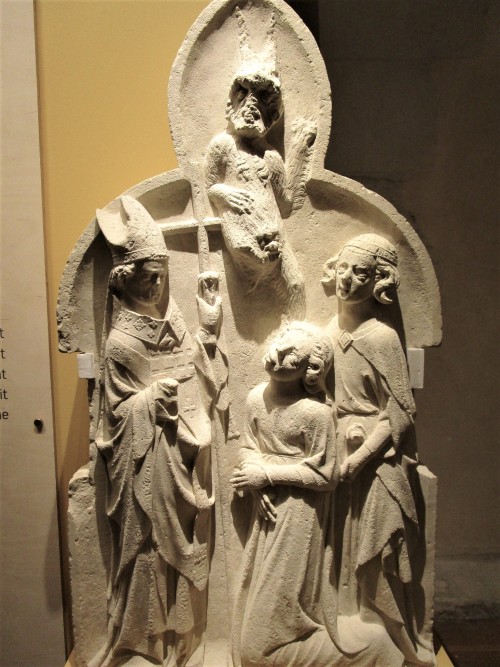 Saint Remi Exorcising a Young Girl, limestone, early 14th century Musée Saint-Remi, ReimsThe story b