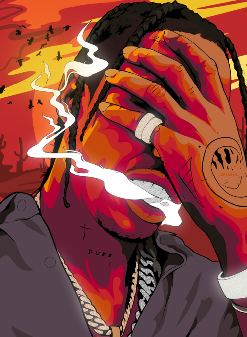 Travis Scott Illustration by @gfxleks