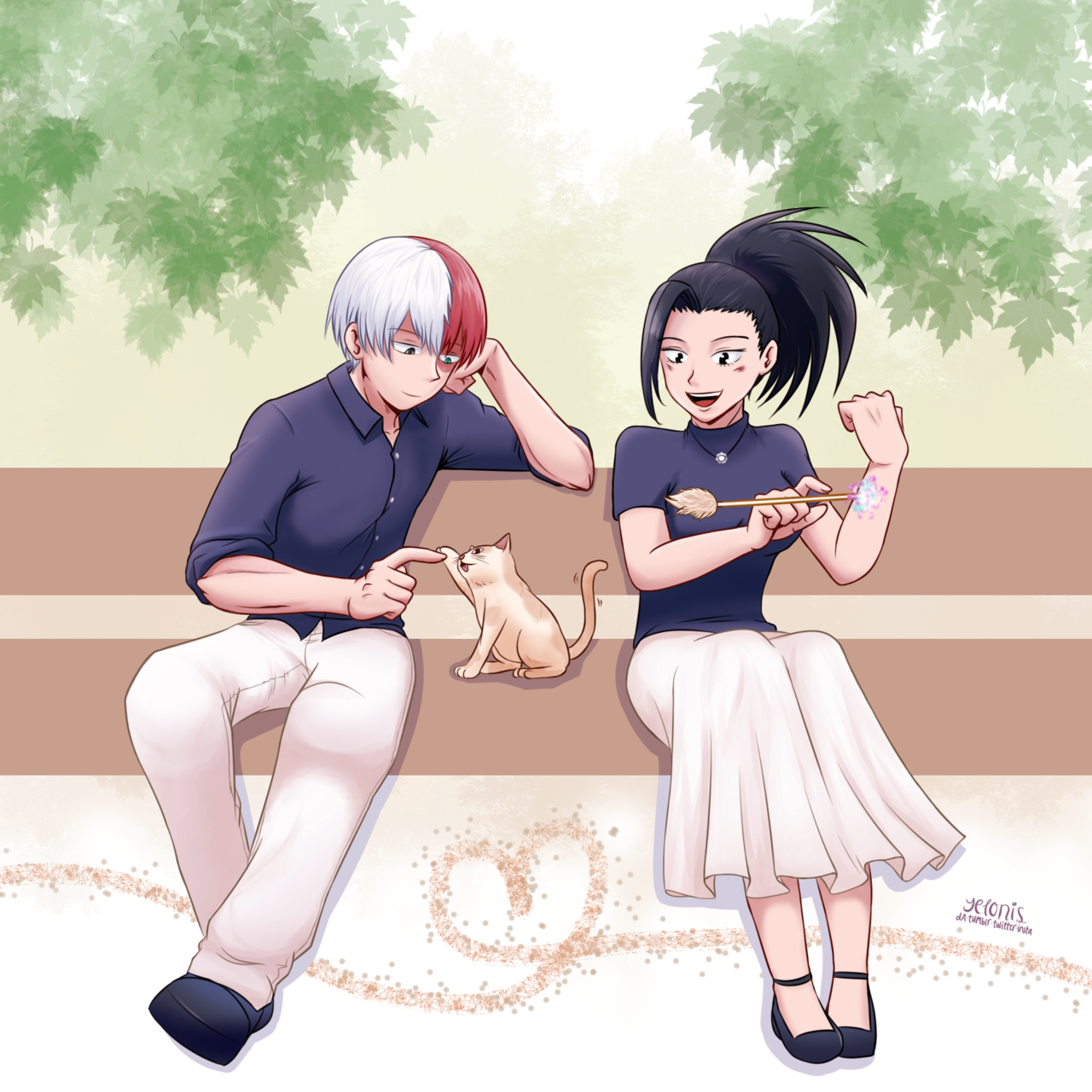 yelonis-art:   Todomomo Week 2018 Day 7: (Free)Couldn’t decide which version I