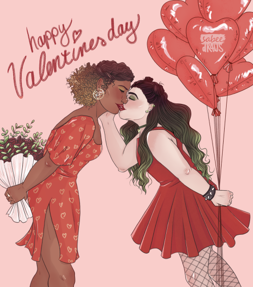 happy valentines gay queens! this was a bit of a struggle but I think it still turned out very cute!