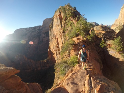 Zion National Park • Angel’s Landing Trail • Utah This morning was great. We woke up