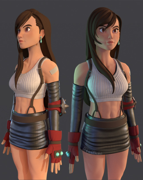 Working away at my Tifa model, cant wait to texture her but lots to do in the model still. 