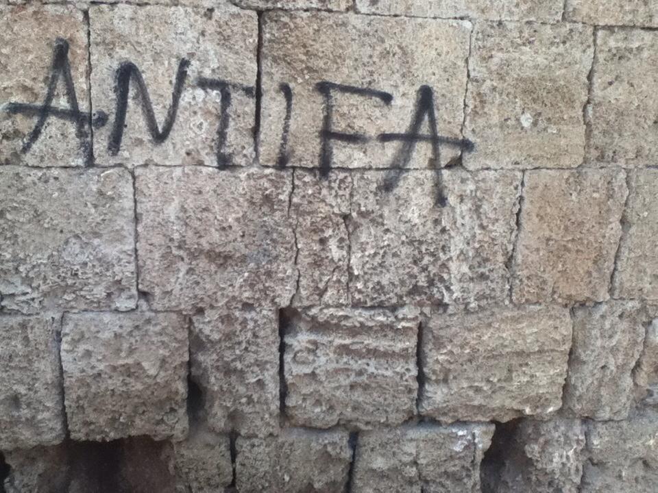 militantweasel:  My mate is on holiday in Rhodes, Greece and spotted this in Rhodes’