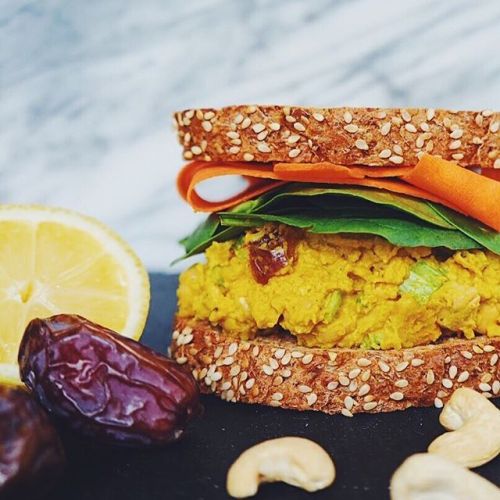 Curried chickpea salad sandwich https://instagram.com/thecoloradoavocado