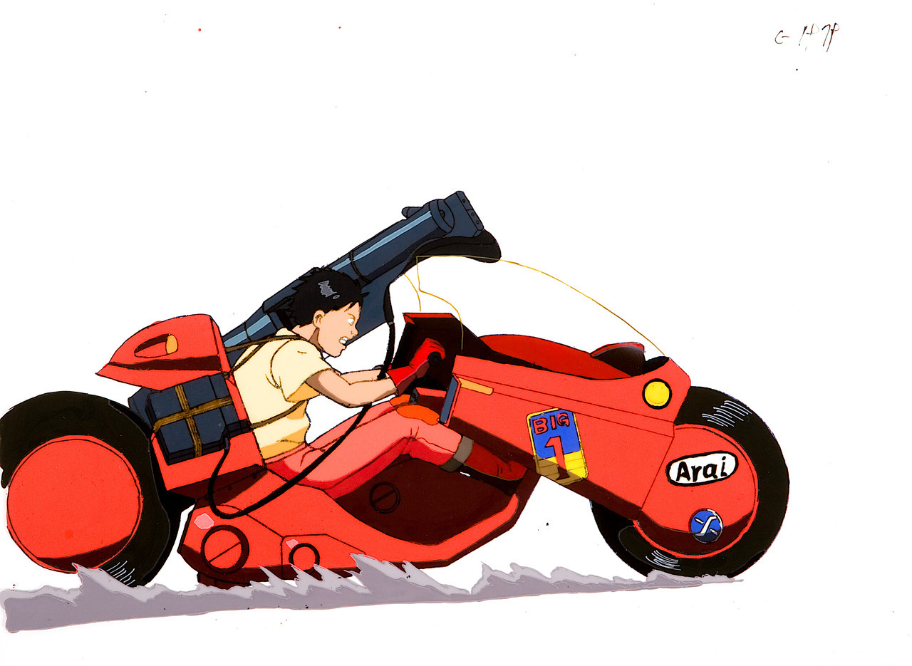 subject-28:  Akira (1988) / Cel / 240mm x 350mmKaneda lands after launching off an