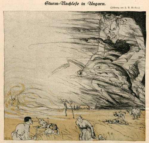 H.S. Becker, &lsquo;Sturm Nachlese in Ungarn&rsquo; (Storm Gleaning in Hungary), &ldquo;Der Götz&rdq