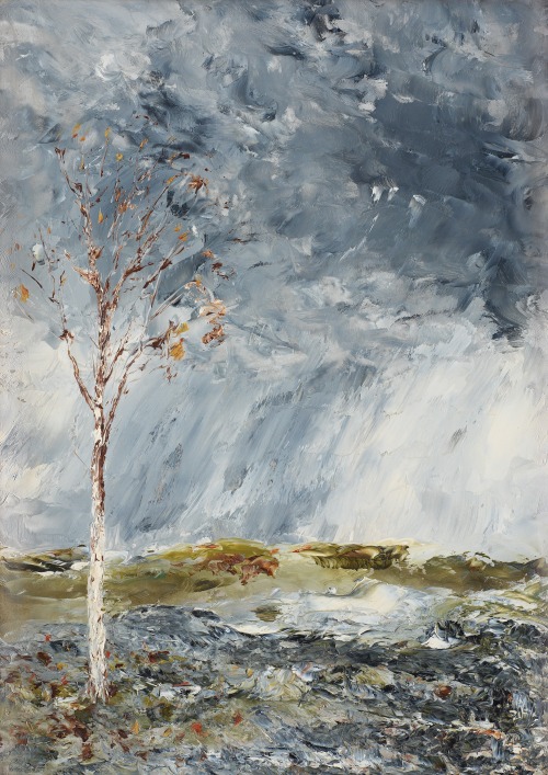 August Strindberg aka Johan August Strindberg (Swedish, 1849-1912, b. Stockholm, Sweden) - The Birch