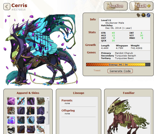 Part one of Cerris’ transformation post-scatter is complete.What gene combo, tho?