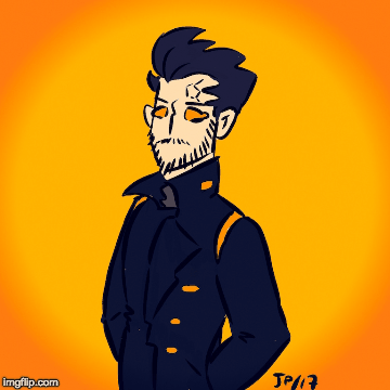 jilldrawblog:quick little Adam Jensen animation