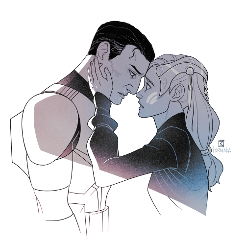 lornaka:Another soft Foxiyo forehead touch. It’s a theme :) 