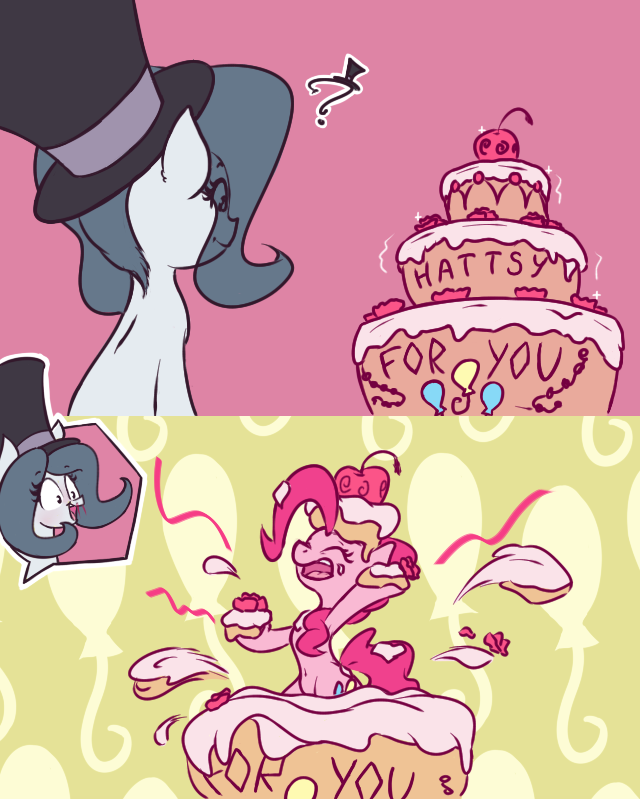 stoned-meadow: 3-panel collaborative comic, featuring OC of AnonymousHatter. Pinkie