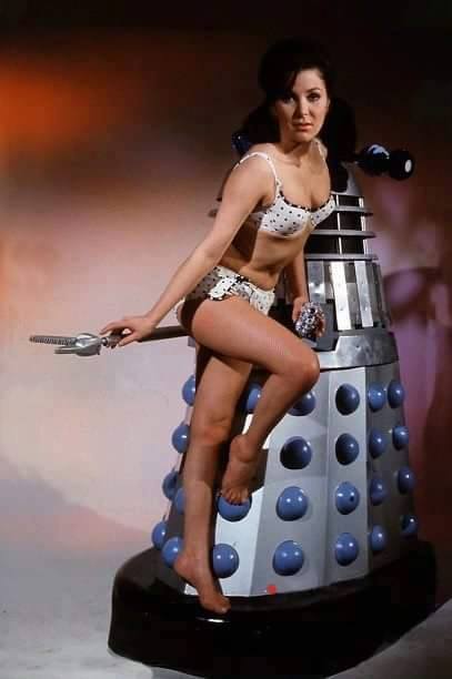 vintagegeekculture:Jill Curzon and a Dalek.
