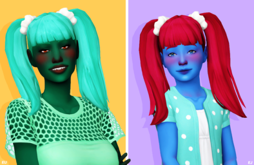 berryconfetti: Recolours of @cowconuts ‘ Meghan hair  and @verdigriss ‘s 