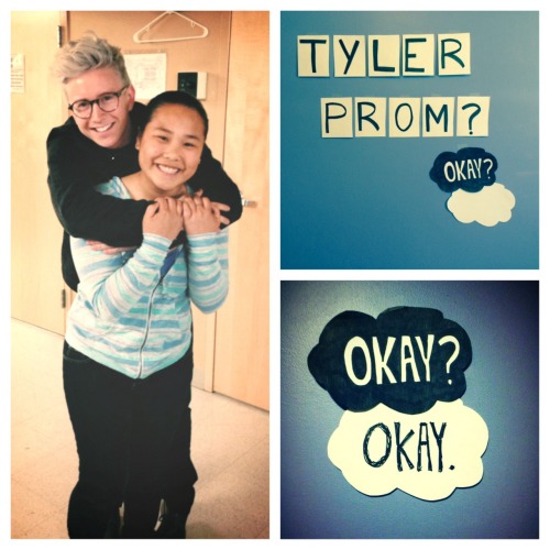 tyleroakley:  heyitsmaya11:  This is to every single person that helped make this possible. I haven’t been able to announce it until tonight, but Tyler saw the video and the prom thing. He unfortunately can’t make it to prom because he is busy the