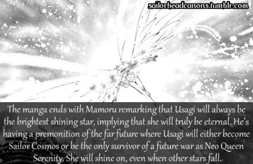  The manga ends with Mamoru remarking that Usagi will always be the brightest shining star, implying