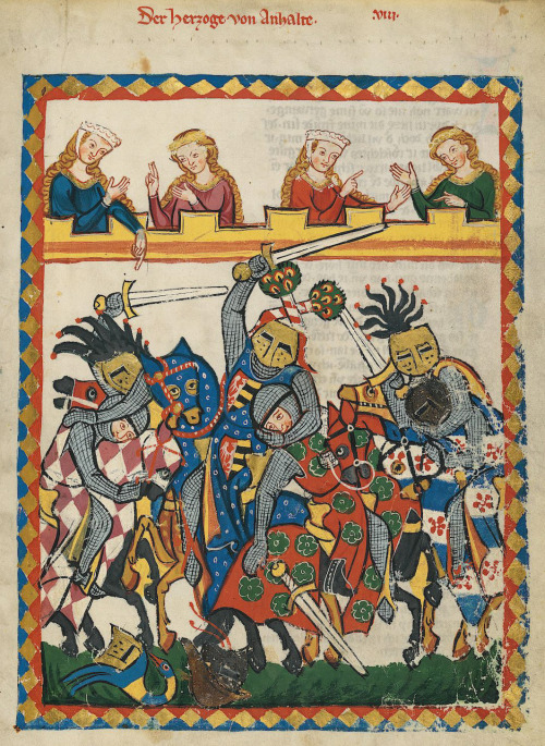 Illustrations from the Codex Manesse by the Grundstockmaler, 1305-1315