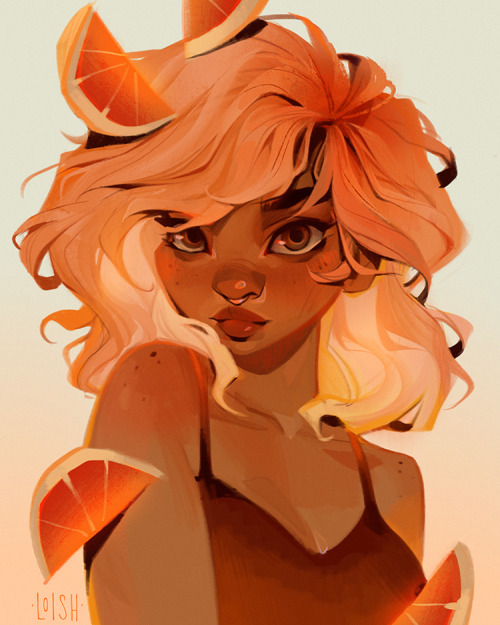 loish:This one started as a quick doodle for a tutorial demo on choosing colors, and evolved into th