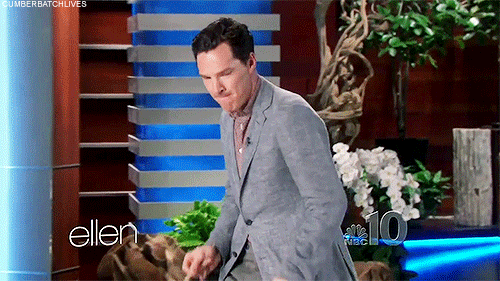 cumberbatchlives:Benedict Cumberbatch gets down on The Ellen Show.
