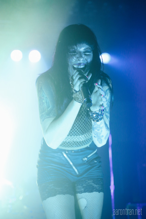 Alexis Krauss of Sleigh Bells performing at Lincoln Theatre in Raleigh, NC. November 6, 2013.