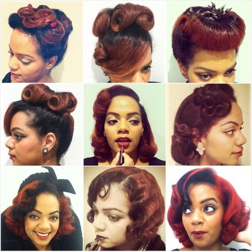 getwiththe40s: Hair Inspiration: Are you loving @rubyarmoire’s vintage hairdos as much as we are? We