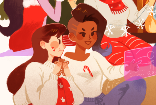 vickisigh:I was commissioned by Blizzard to make an Overwatch holiday card for their social media! T
