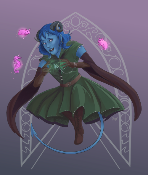 Everyone’s favourite blue tiefling, Jester!Tried out a few new techniques and I’m pretty