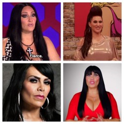 My current favorite idols which kind of resemble each other and kind of resemble me. 💋 #michellevisage #rupaulsdragrace #reneegraziano #mobwives #blackhairdontcare