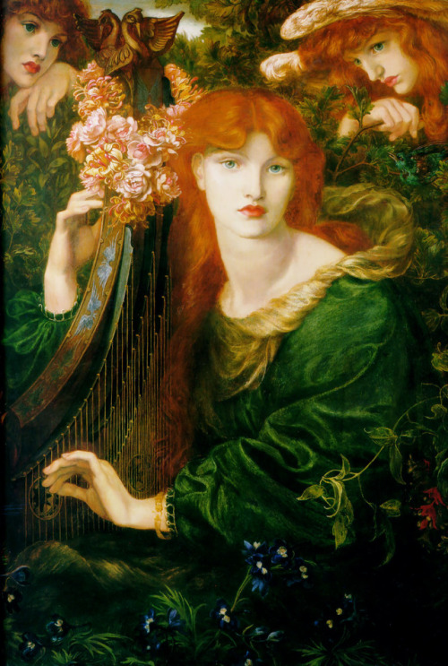 artist-rossetti: The Garland via Dante Gabriel RossettiSize: 115.6x87.6 cmMedium: oil, canvas