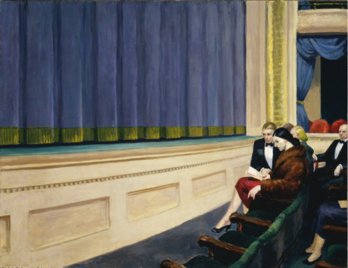 the-night-picture-collector: Edward Hopper, First Row Orchestra, 1951