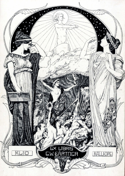 Franz Stassen (1869-1949), ‘Ex Libris - G. W. Gartner’, 1900Source