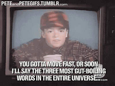 peteandpetegifs:  If you find yourself falling for someone like a sack of pig guts,