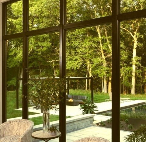 Open DetroitExample Of A Large Trendy Open Concept Light Wood Floor, Brown Floor And Coffered Ceiling
