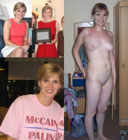 A Naked Republican Wife With Small Boobs, Big Pink Nipples And A Shaaved [Pussy.