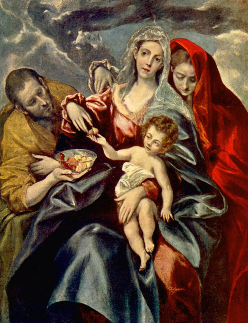artist-elgreco: Holy Family, 1592, El GrecoMedium: oil,canvas