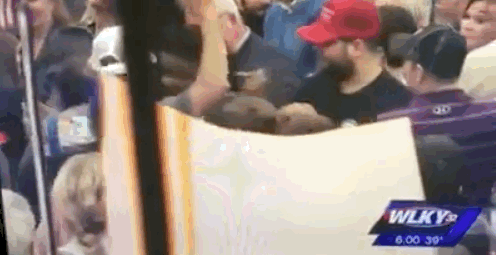 prochoice-or-gtfo:  kiwianaroha:  micdotcom:  micdotcom:  Black woman literally pushed out of Trump rally One day after 30 black students were kicked out of a Trump rally in Valdosta, Georgia, a young black woman was forcibly removed from Trump’s Super