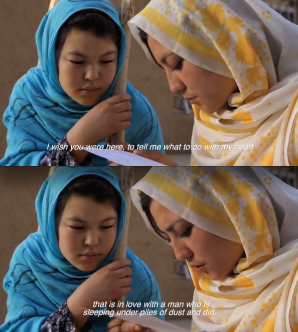 emiratizayn:  Aziza, an Afghan girl whose father was killed by the Taliban reads